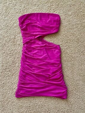 NWT Hello Molly strapless purple dress, size medium